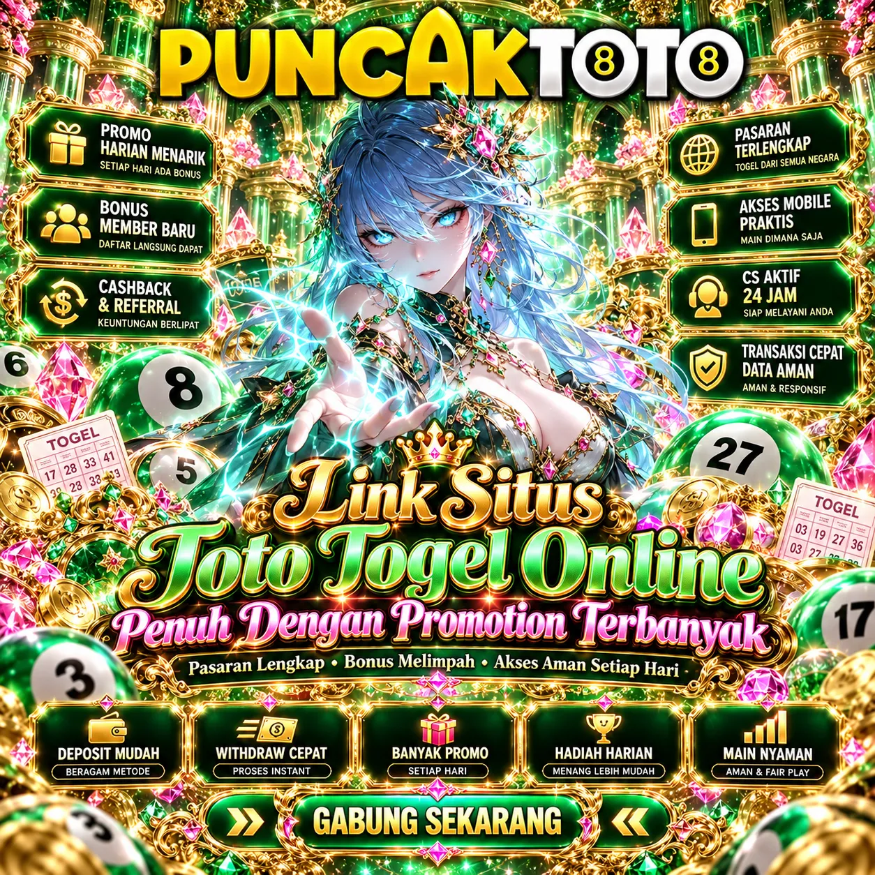 PUNCAKTOTO ⚡️ Link Situs Toto Togel Online Penuh Dengan Promotion Terbanyak Se-Asia